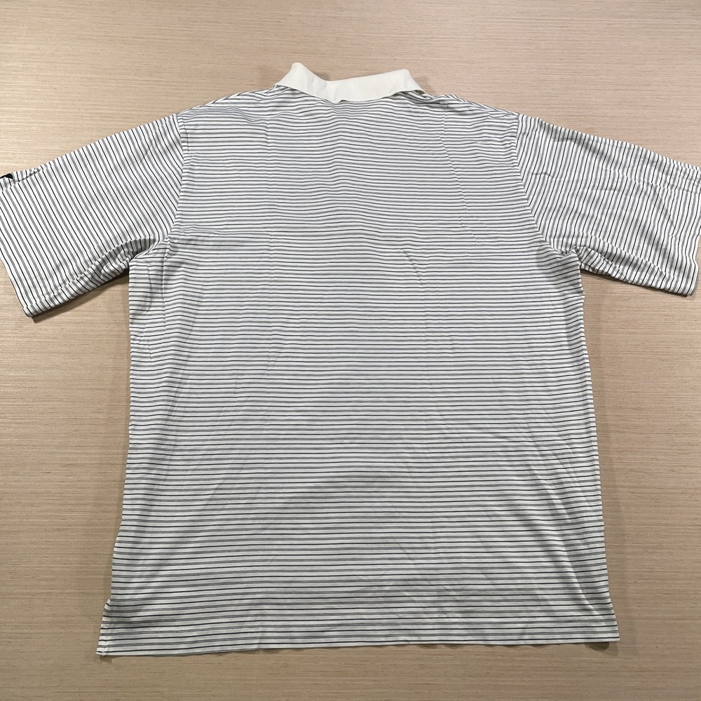 Polo Golf Ralph Lauren Mens XL Black White Striped Pima Cotton Black Kapalua GC - Picture 4 of 9